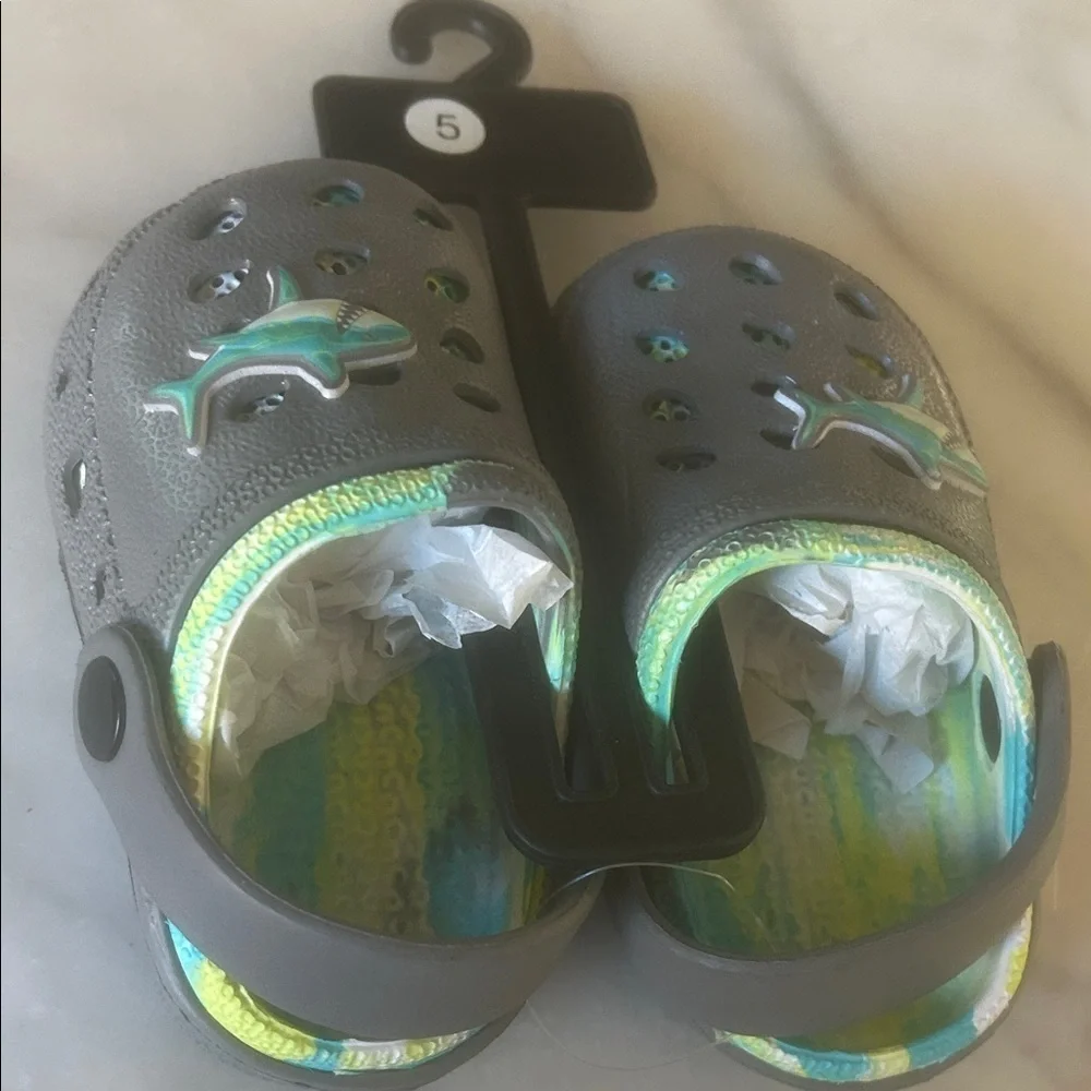 Shark Adventure Kids Water Shoes - Gray